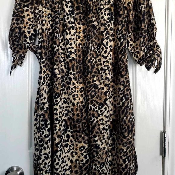 NWOT MPH Collection Women's Off The Shoulder Animal Print Midi Dress - Picture 8 of 14